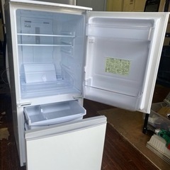 北九州市内配送可能シャープ 137L 2ドアノンフロン冷蔵庫 keyword キーワードホワイト SJ14E5KW 