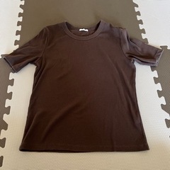 ジーユー GU Tシャツ トップス ブラウン レディース Lサイズ