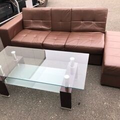 福岡市内配送無料　4人掛けソファ