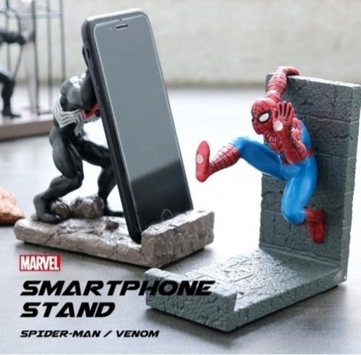 【未使用・美品】スパイダーマン＆ヴェノム　スマートフォンスタンド　2個セットバック
