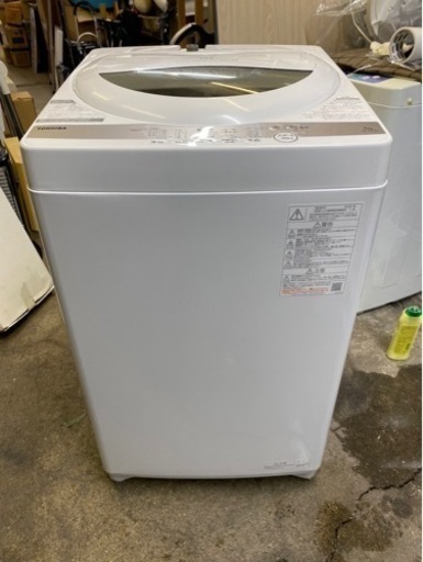 万代店　2020年製★美品 中古★東芝 5kg 浸透パワフル洗浄で驚きの白さ！Wセンサーで仕上がりキレイ！洗濯機【AW-5G9】