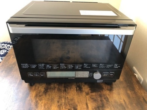 アイリスオーヤマ 過熱水蒸気オーブンレンジ 23L ブラック　PSOM-23V-B