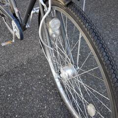 中古自転車2946 前後タイヤ新品！ 27インチ 6段ギヤ LEDオート