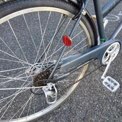 中古自転車2946 前後タイヤ新品！ 27インチ 6段ギヤ LEDオート