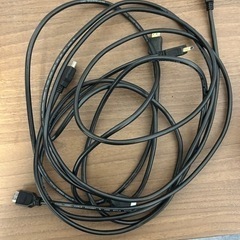 HDMI cables (x3). 100 yen each