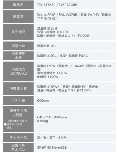 値引相談可】ドラム式洗濯機 ZABOON 東芝（3/29〜30午前指定）