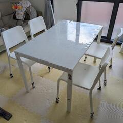 【受取決定】IKEA　ダイニングテーブルセット　椅子４脚