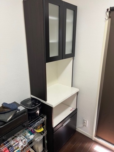 ニトリ家具 レンジ台 食器棚 NITORI レンジ台 食器棚 幅90cm フォルムN 白