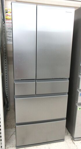 Panasonic / パナソニック 6ドア冷蔵庫 483L 自動製氷機能付き NR-F486MEX-S 2020年製【ユーズドユーズ名古屋天白店】JO0143