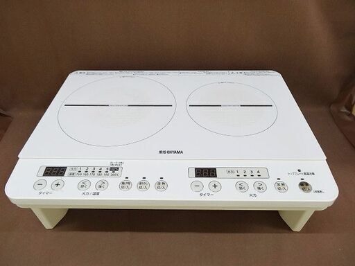 【恵庭】☆中古品☆アイリスオーヤマ 2口IHコンロ 脚付き IHK-12S PayPay支払いOK！