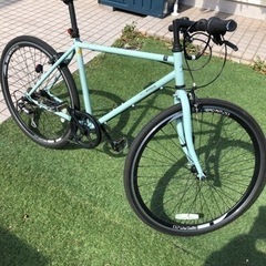 ロードバイク　自転車　水色