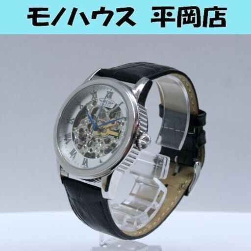 大特価放出! AUREOLE 動作品 CLASSIC オープン 自動巻き腕時計 37SW-470M 3針(時、分、秒)