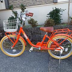 【おしゃれ！かわいい！】子供用自転車　18インチ　オレンジ　女の子