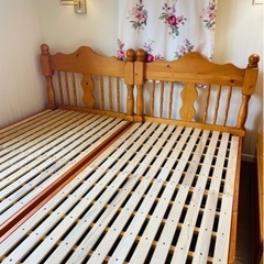【交渉中】カントリー家具 シングルベッド 2台