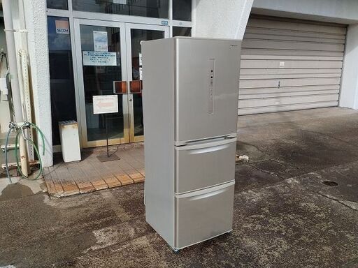 パナソニック　NR-C340C（N）　３ドア冷蔵庫　シャンパンゴールド色　335L『中古やや使用感あり』2019年