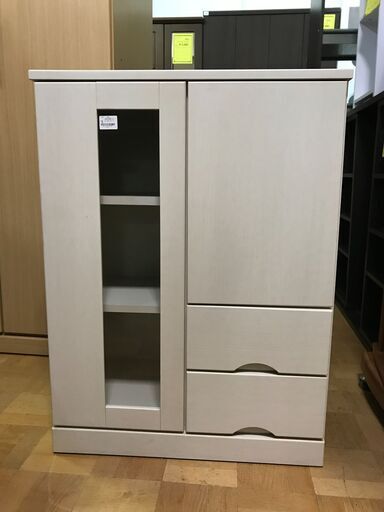 【FU749】N▲NITORI ニトリ サイドボード  Nブレイス ホワイト  60✕35✕80   キャビネット ミドルボード リビングボード  家具 堺市 深井 【ジャングルジャングル深井店】