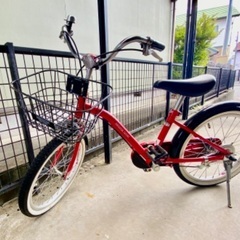 自転車　赤　18cm
