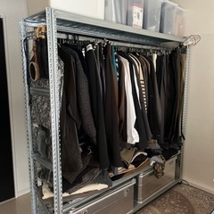 《メタルシステム123》ハンガーラック（奥行40cmタイプ）