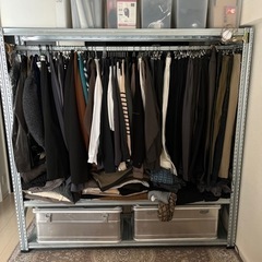 《メタルシステム123》ハンガーラック（奥行40cmタイプ）