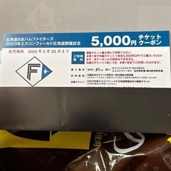 【ネット決済・配送可】5000円分エスコンフィールドチケット