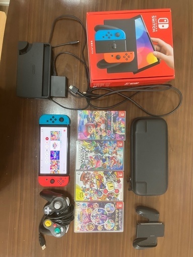 Nintendo Switch 有機ELモデル（スマッシュブラザーズ・マリオカート等7点セット）