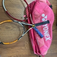 【値下げ】テニスラケット×2本とテニスバッグのセット