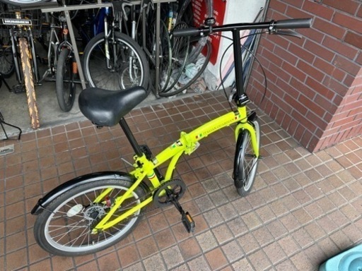 【ます】【直接引き取り】折りたたみ　自転車　20インチ　黄色 ハマー 折りたたみ自転車 20インチ イエロー