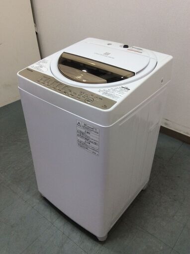（3/31受渡済）JT8372【TOSHIBA/東芝 6.0㎏洗濯機】美品 2019年製 AW-6G8 家電 洗濯 簡易乾燥付