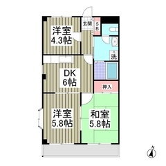 🏢安心の叶えRoom✨『3DK』東村山市廻田町✨🉐敷金礼金...