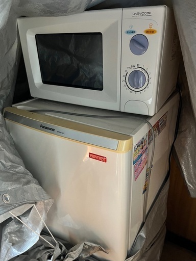 電子レンジ、冷蔵庫、洗濯機3点セット