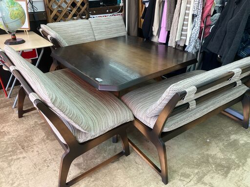 ダイニング５点セット 天然木使用 大型家具  No.828● ※現金、クレジット、スマホ決済対応※