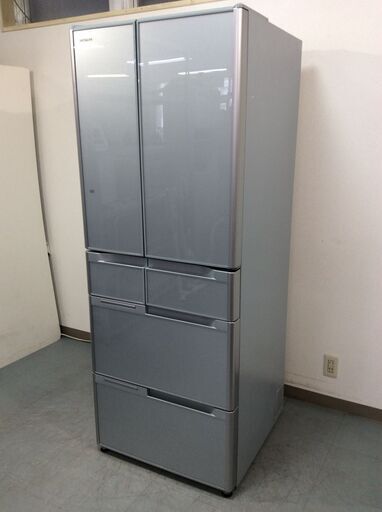 （6/7受渡済）YJT8378【HITACHI/日立 6ドア冷蔵庫】2014年製 R-G5700D-XS 家電 キッチン 冷蔵冷凍庫 フレンチドア 自動製氷 真空チルド 565L