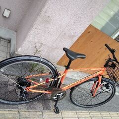 美品☆OFFICE PRESS[オフィスプレス]TR 700cシティークロスバイク 7speed/オレンジXブラック