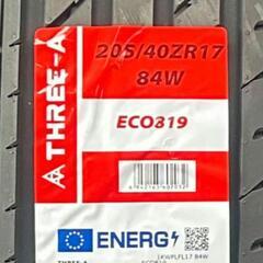 🌞205/40ZR17⭐工賃込み！新品未使用！VWポロ、プジョー206、アバルト595、695、スマートフォーツー、フォーフォー、ルノーウィンド、トゥインゴ等に！THREE-A製サマータイヤ入荷しました🌞