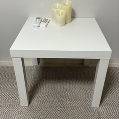 ラック サイドテーブル, ホワイト, 55x55 cm