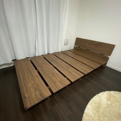 ロウヤ LOWYA ベッドフレーム シングル セミダブル ウォールナット