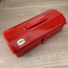 TOYO スチール製 山型工具箱（ツールボックス） Y-350 赤
