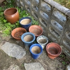 【無料】植木鉢（陶器製）たくさん