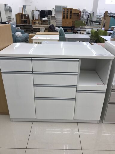 ★ジモティ割あり★ NITORI キッチンカウンター ホワイト H95×D50.5×W119.5 クリーニング済み HJ2366