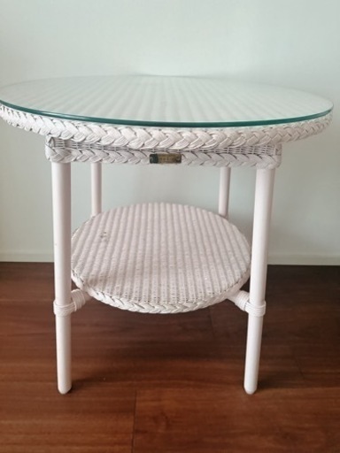 LLOYDROOM ガラス天板ラウンドテーブル