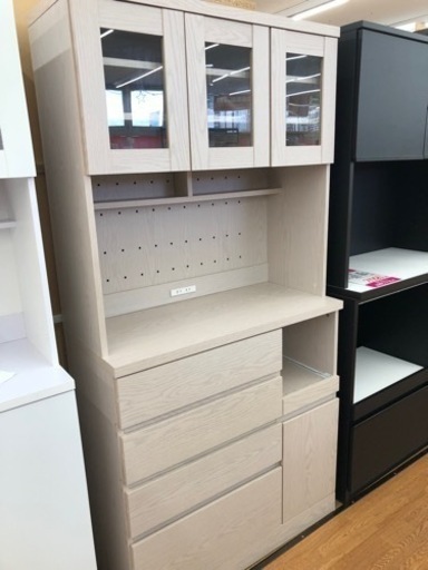 【店頭受け渡し】（206）レンジボード　ライトブラウン　中古品