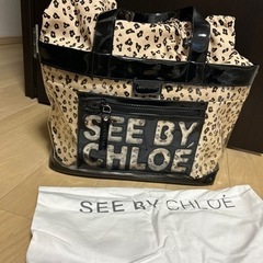 SEE BY CHLOE レオパード柄　ビニールバッグ