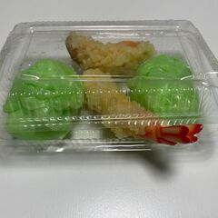 食品サンプル　海老の天ぷら　カボチャの天ぷら　？