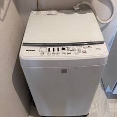 家電 生活家電 洗濯機　4.5kg きれいめ