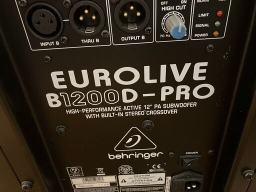 BEHRINGER ( ベリンガー ) / B1200D-PRO　EUROLIVE パワードサブウーファー　ペア　中古品