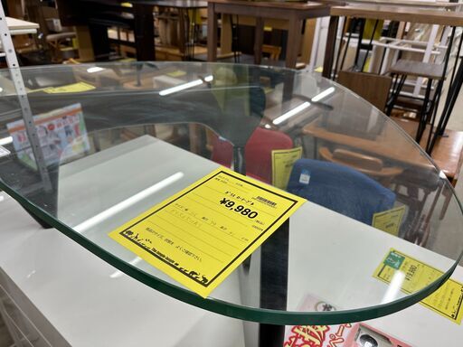 ジモティ来店特価!!　ガラスローテーブル　イサムノグチ　　J-0311