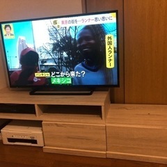 美品　テレビ台　テレビコーナー　収納付き　伸縮　北欧風　テレビラック