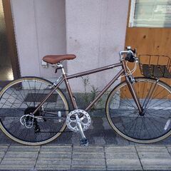 [Welby]back packer(バッグパッカー)700cシティークロスバイク 7speed/ブラウン