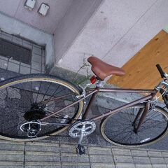 [Welby]back packer(バッグパッカー)700cシティークロスバイク 7speed/ブラウン