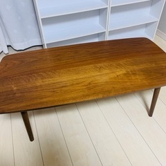 ローテーブル/折りたたみテーブル/ウッド調/ブラウン